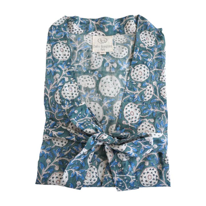 Claire Beaugrand - Wholesale Kimono - Women's - “Eva” floral printed cotton kimono