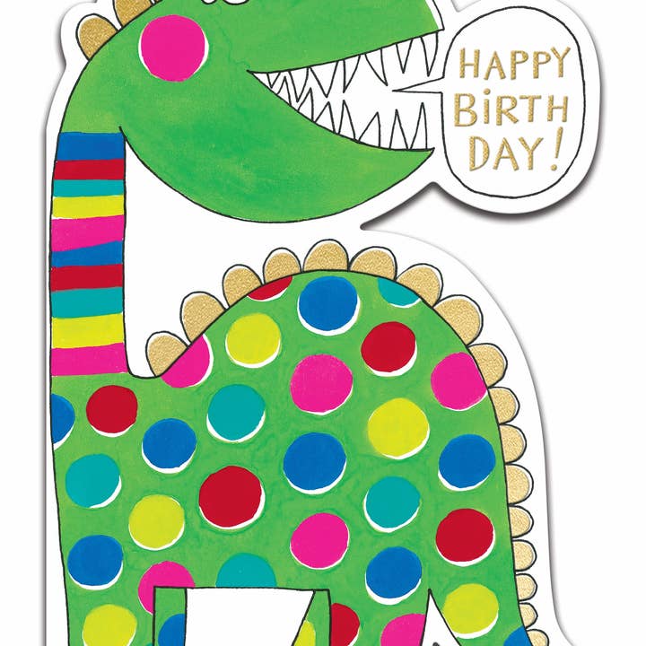 Notes & Queries, Inc. - Wholesale Birthday Card - BIRTHDAY CHILDREN DINOSAUR GREETING CARD RACHEL ELLEN