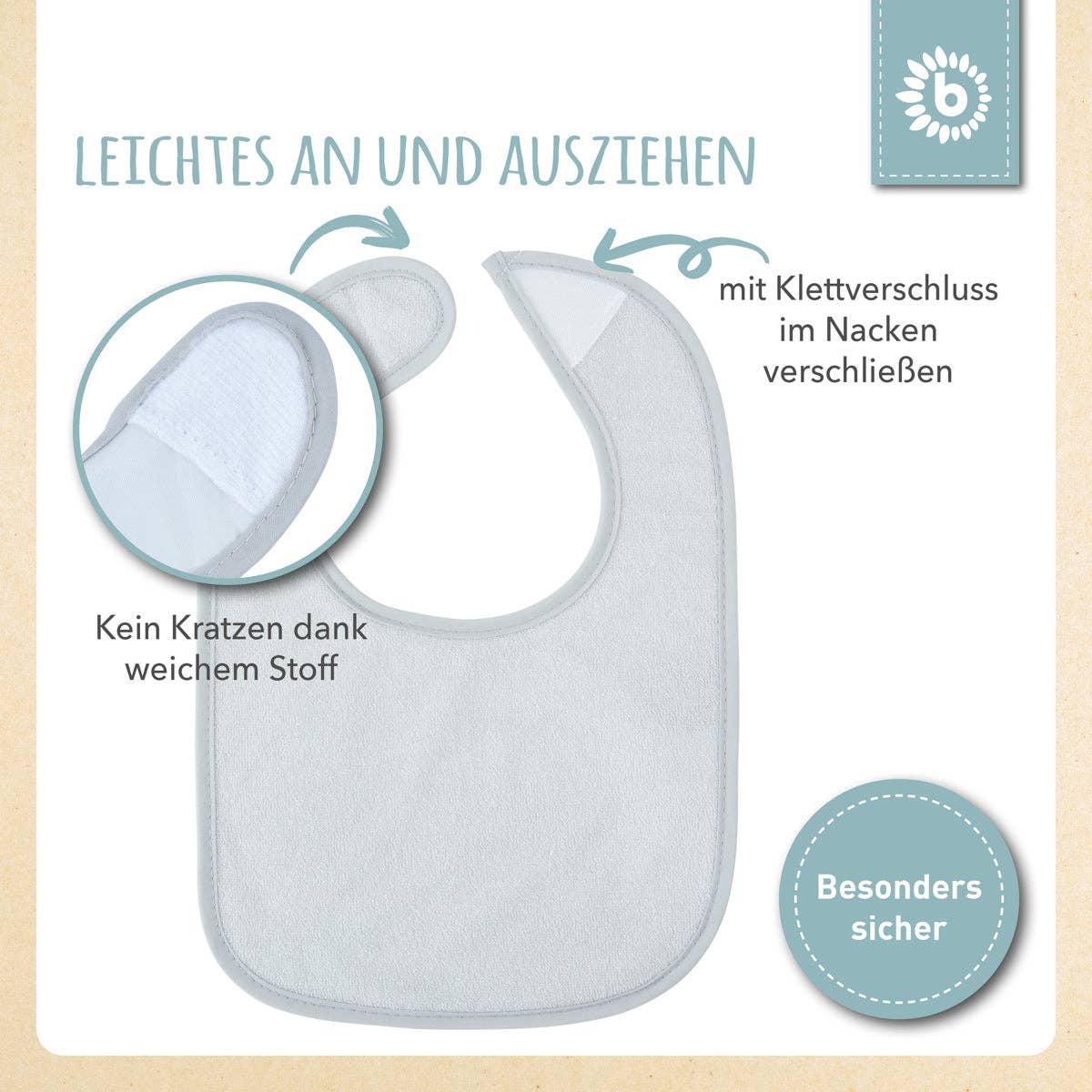 Bieco Spielwaren - Wholesale Baby Bib - Baby - Bib 5-piece set slate5