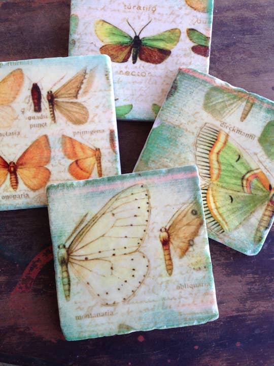 Breath of Spring stone coasters - case of 4 for wholesale by The Painted Lily