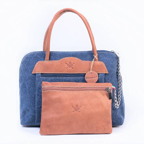 WeYeah!® Fashion - Venta al por mayor Bolso con asas - Mujer - Bolso y clutch Daisy-May de cuero y algodón ecológico WeYeah!® Fashion9