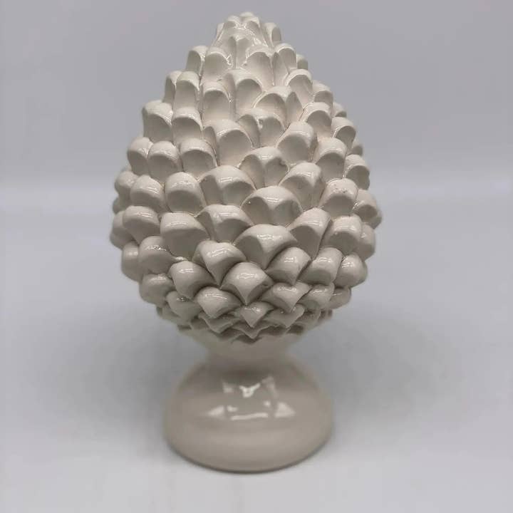 DD Ceramiche Siciliane - Wholesale Decorative Tabletop Object - Caltagirone Ceramic Pinecone cm H.20 Artisan Luis Line4