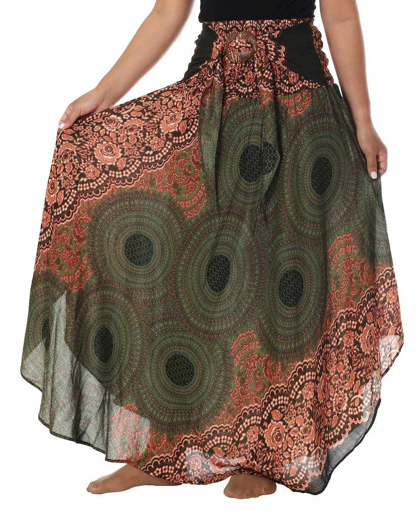 Studio 12 Collective (previously Ethnic Lanna) - Wholesale Skirt - Women's - BUNDLE: 4-Pack Long Boho Skirts (Assorted Prints)1