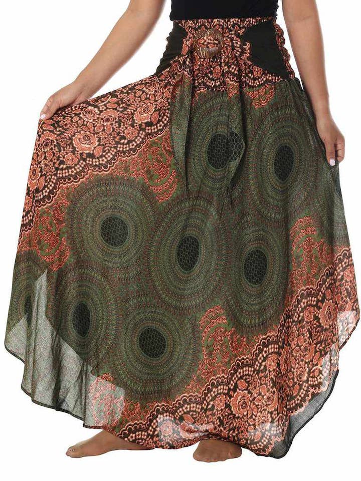Studio 12 Collective (previously Ethnic Lanna) - Wholesale Skirt - Women's - BUNDLE: 4-Pack Long Boho Skirts (Assorted Prints)1