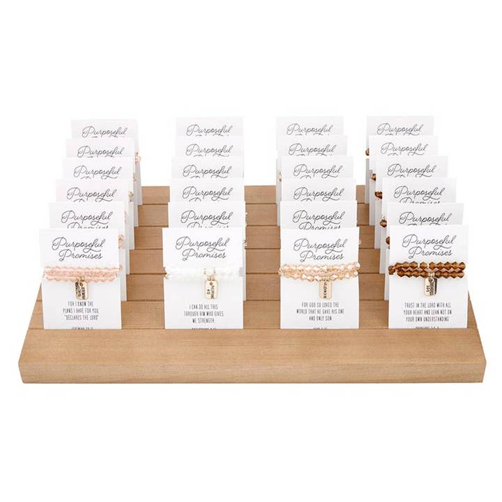 Faithworks by Creative Brands - Wholesale Beaded Bracelet - Glass Bead Tagged Bracelet Filled Display