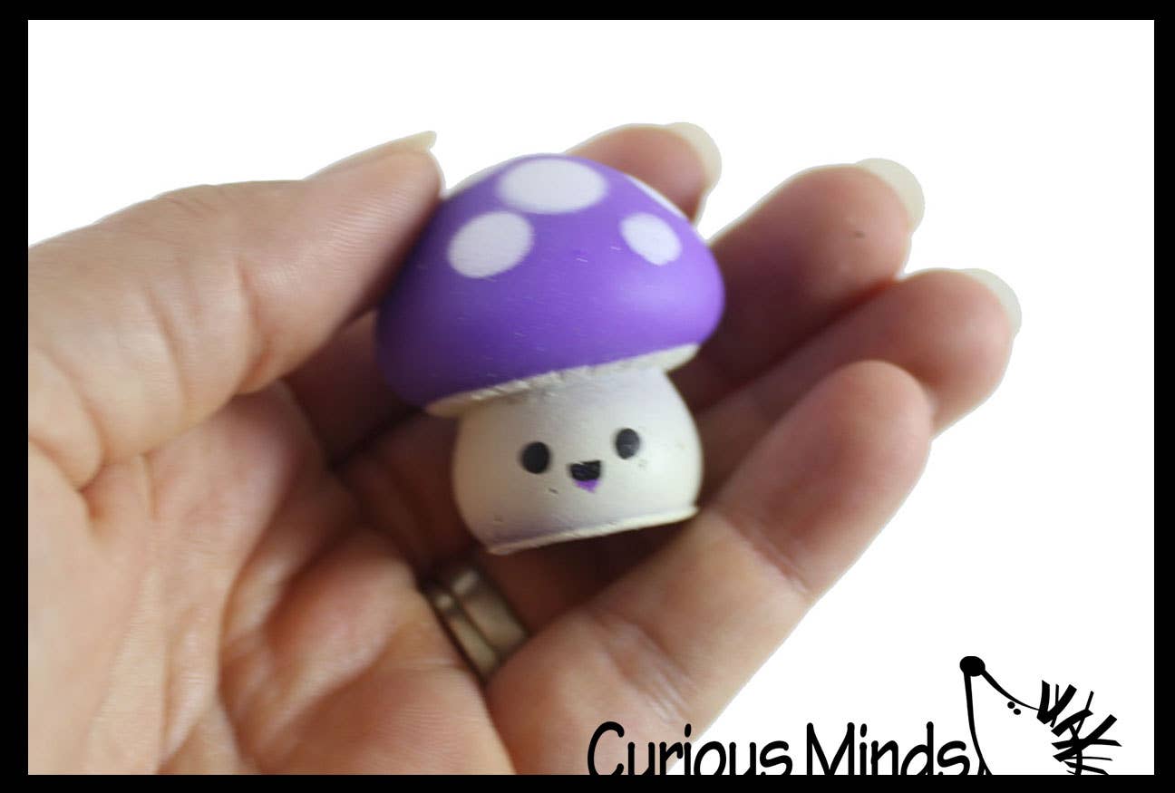 Curious Minds Toys - Wholesale Fidget Toy - Kids - 1 Cute Mushroom Mochi Squishy - Kawaii -  Cute Individually 1