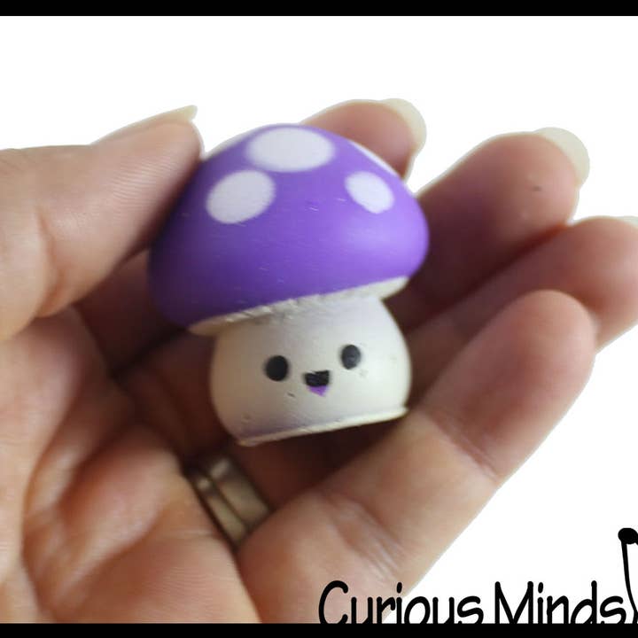 Curious Minds Toys - Wholesale Fidget Toy - Kids - 1 Cute Mushroom Mochi Squishy - Kawaii - Cute Individually 1