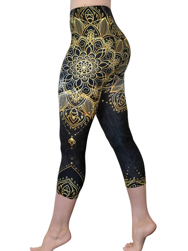 Capri Royal Dancer - Mandala Printed Yoga Capris for Women for wholesale by Comfy Yoga