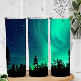 Nordlys 20 oz Sublimation Tumbler for engroshandel hos Twisted T Creations