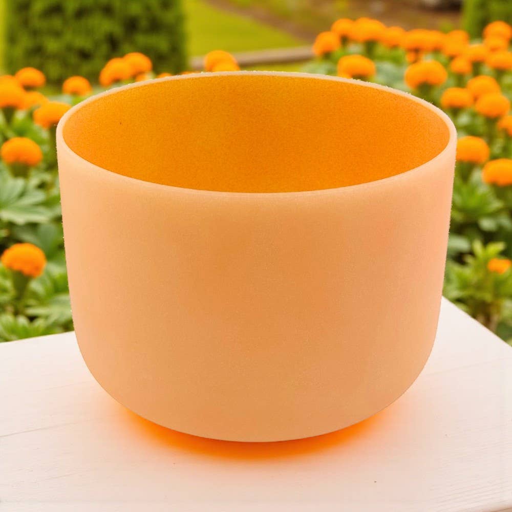 Earths Elements Wholesale - Wholesale Meditation Supplies - Crystal Singing Bowl - Orange, 10" Note D