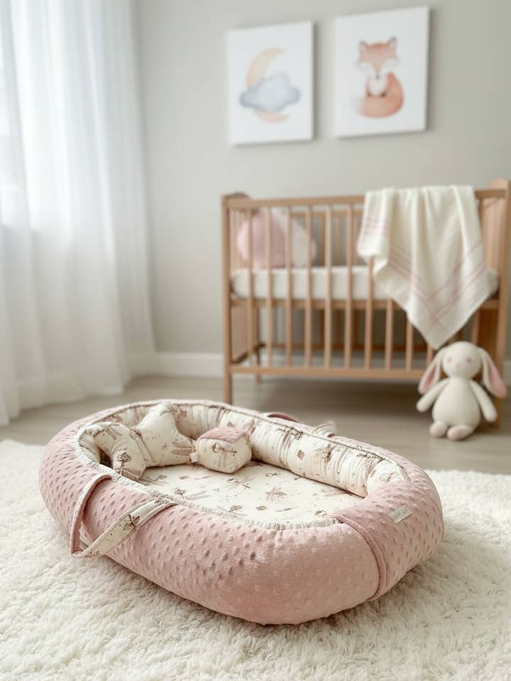 Handmade Baby Nest – Winged Keys | Newborn Lounger for Crib for wholesale by Velvet White