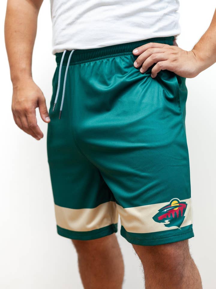 Pantalones cortos de hockey Minnesota Wild Mesh para venta al por mayor de Bench Clearers