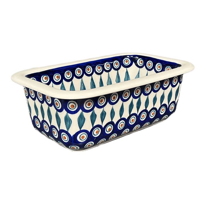 Baker, Bread, 9.5" x 6" in "Peacock" by Manufaktura | Z150T-54 for wholesale by Polish Pottery Outlet
