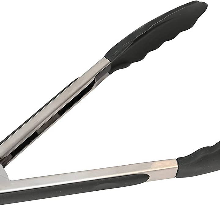 EcoQuality - Wholesale Kitchen Tong - 9" Premium Stainless Steel Kitchen Tongs with Silicone Tips