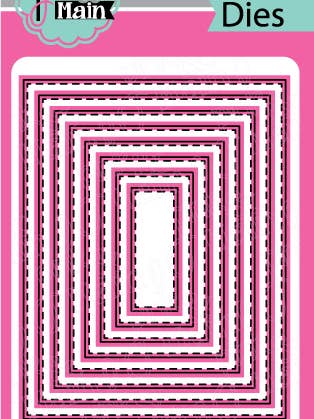 Stitched Rectangle Set 1 Dies for wholesale by Pink and Main
