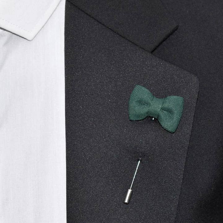 Mrlapel – wholesale Lapel pin/button – Bow Tie Lapel Pin, Green1