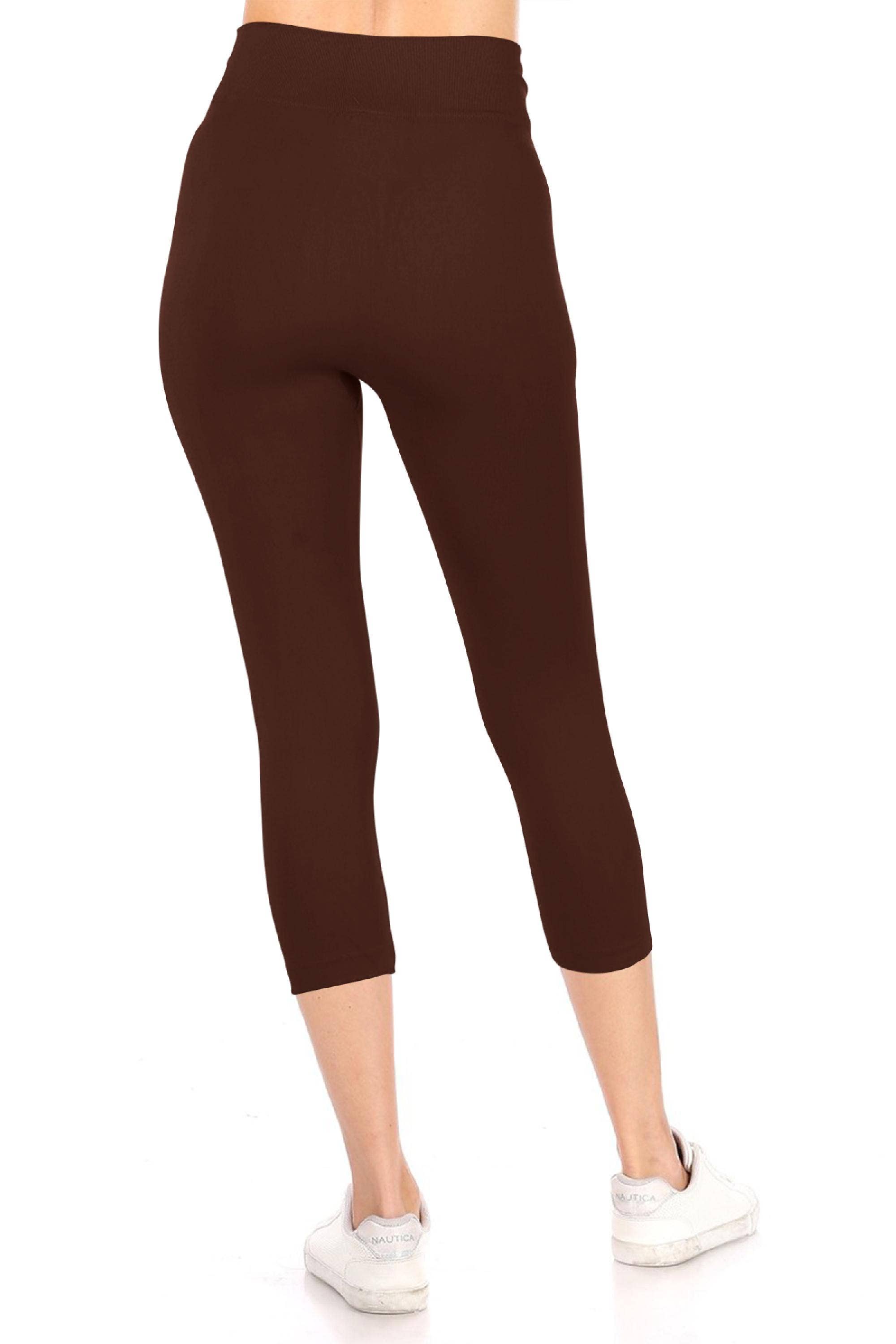 MOA COLLECTION - Wholesale Athletic/Lounge Leggings - Women's - Women's Casual Solid Seamless Capri Leggings13