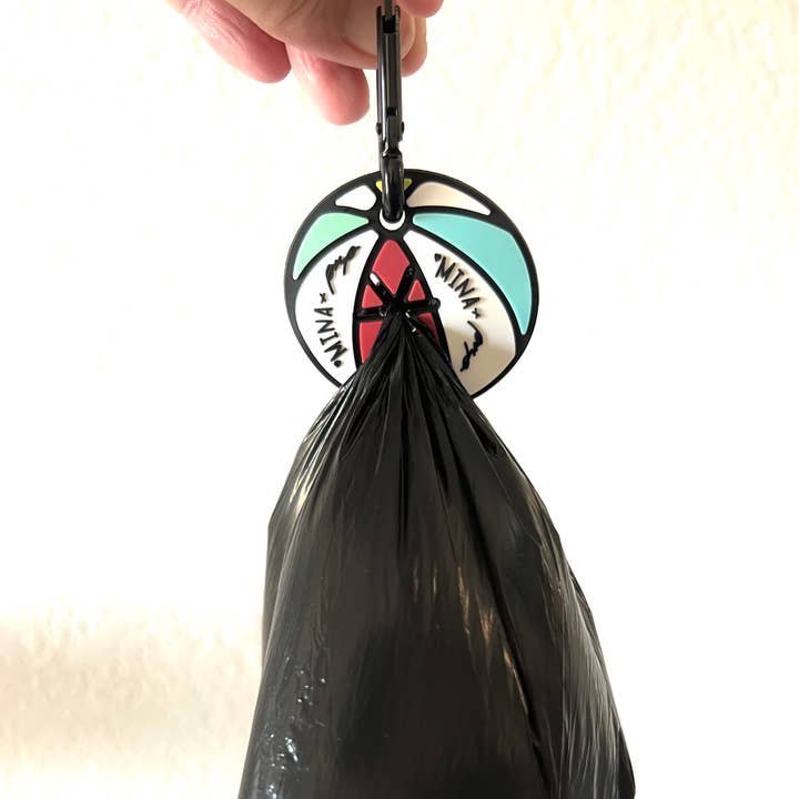 Mina + Pup - Wholesale Pet Poop Bag Dispenser - BEACH BALL DOUBLE THICKNESS AND DOUBLE SIDED POOP BUDDY2