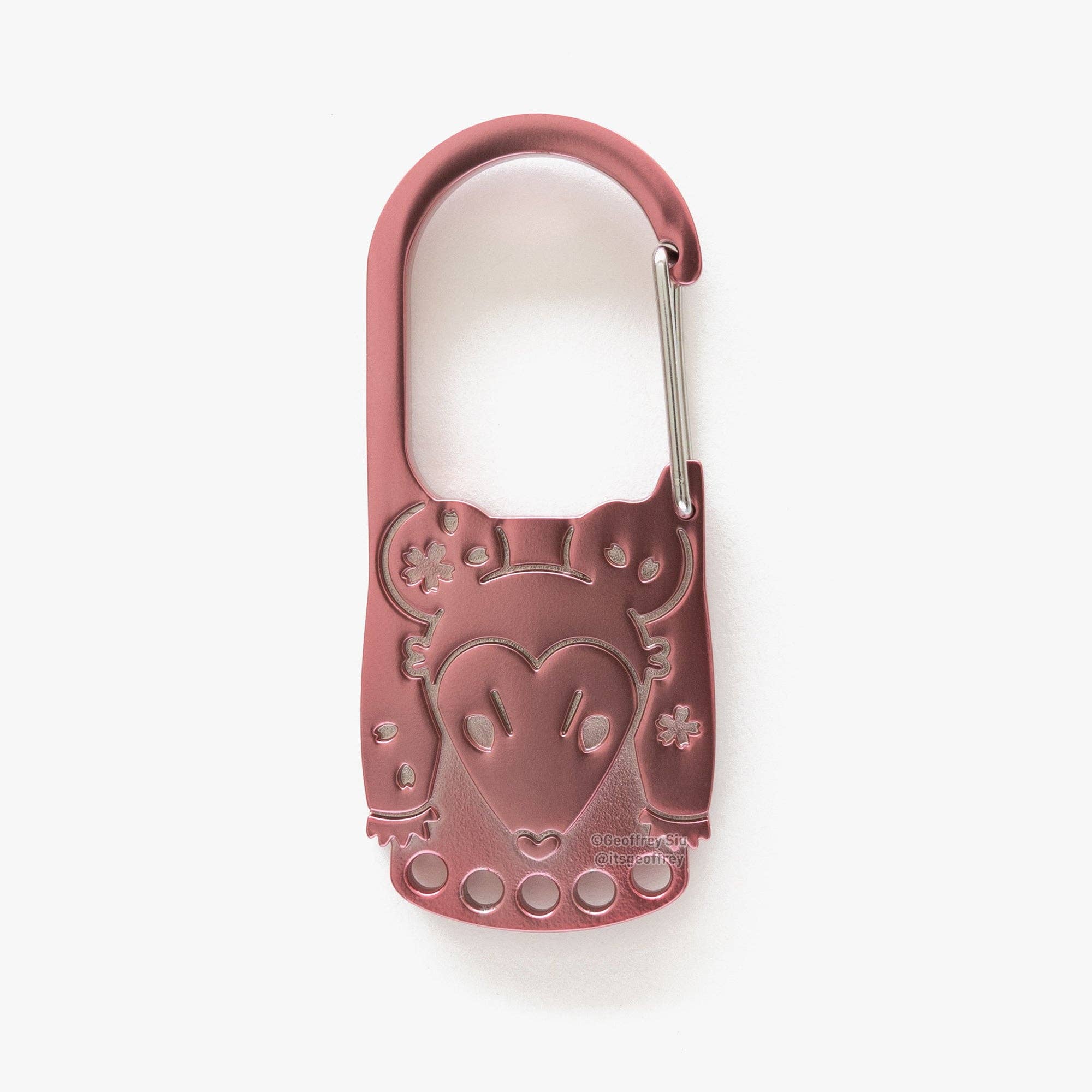 Geoffrey Siu Art LLC - Wholesale Keychain - Unisex - Cherry 'Possum Carabiners (2.9")0
