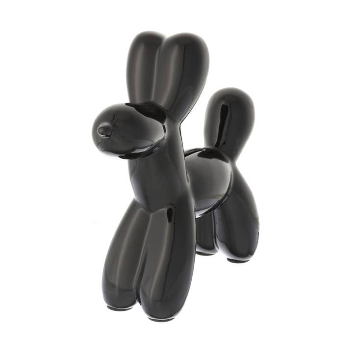 Balloon Dog Bank Black for wholesale by Creative Gifts International Inc.