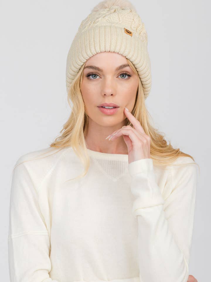 Warme Mütze mit Fleecefutter für den Großhandel von Honey J