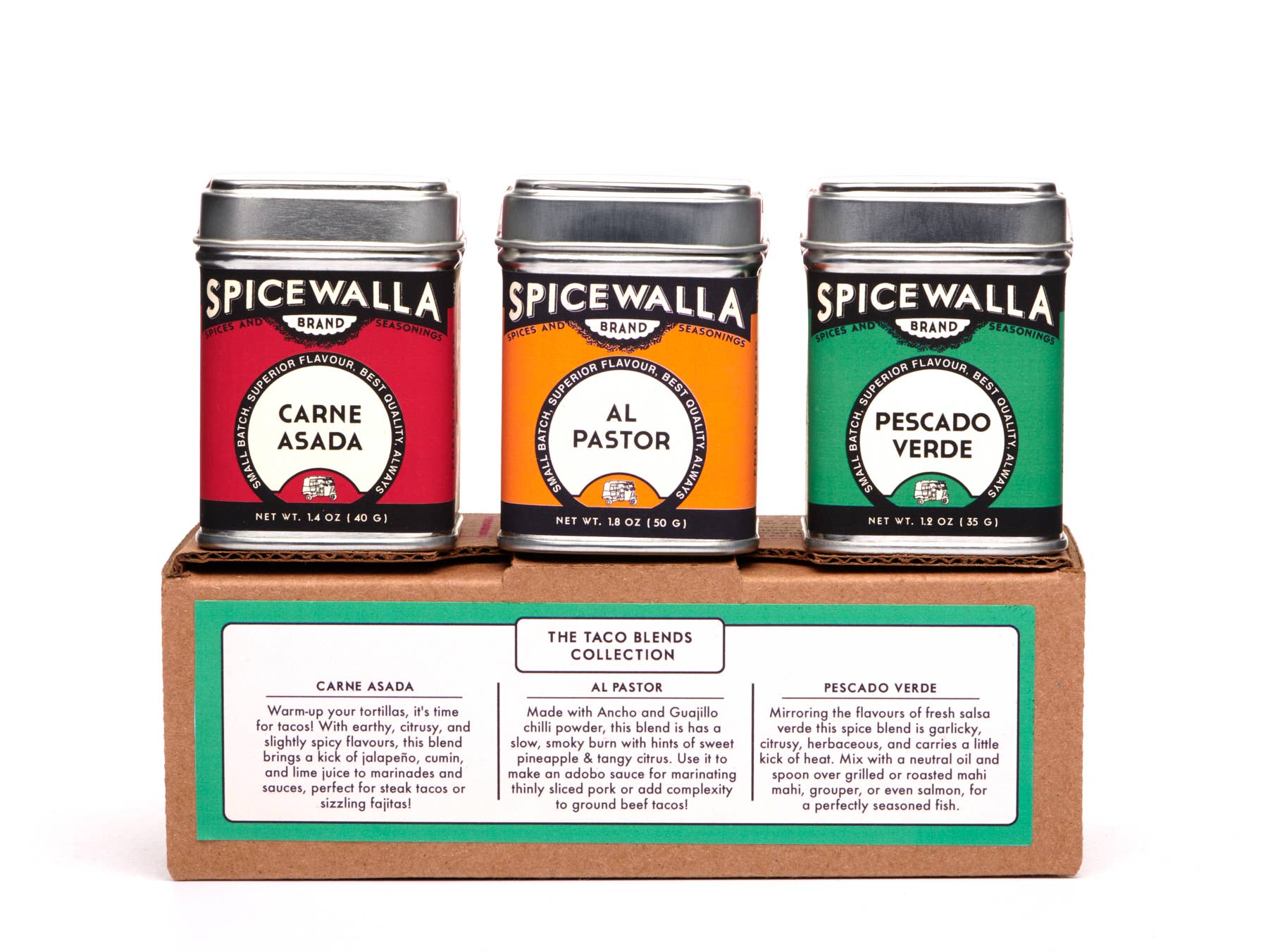 Spicewalla – Mistura de especiarias secas por atacado – Conjunto de presentes Street Taco Collection 3 unidades1