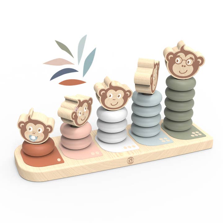 Speedy Monkey - Wholesale Stacking Rings Game - Baby - Monkey Family Stacker3