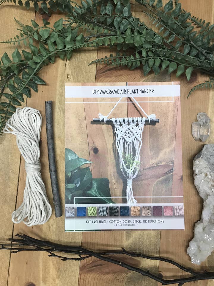 DIY Macrame Small Air Plant Hanger Kit for wholesale by Tangled Up In Hue
