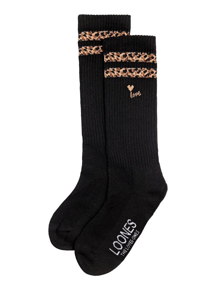 Chaussettes enfants LEO LOVE | noir pour la vente par LOONES
