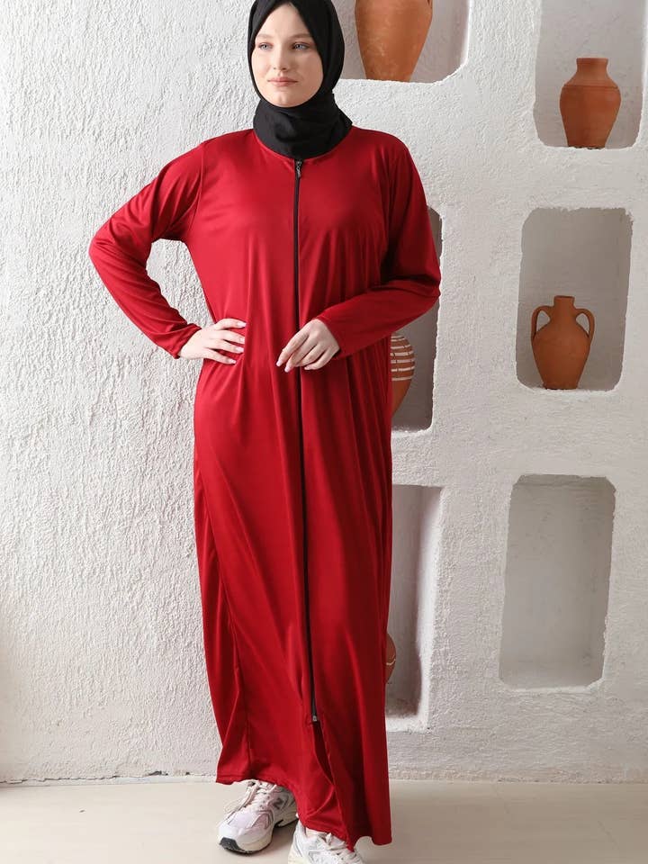 Bescheiden Abaya-jurk met ritssluiting – Elegant & Comfortabel voor wholesale door Meyran