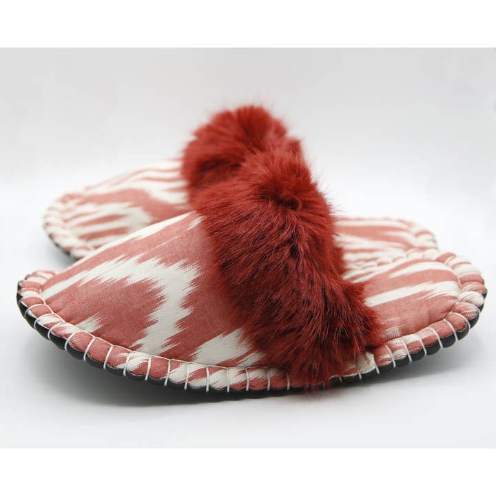 Oldrose Red Ikat Kosy for wholesale by Woolenstocks