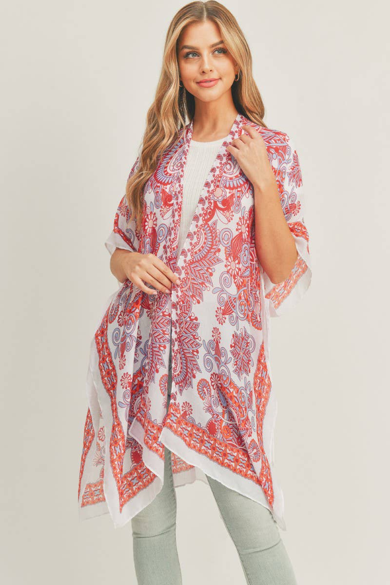 Collections by Fame Accessories - Venta al por mayor Kimono - Mujer - Kimono bohemio con múltiples flores5