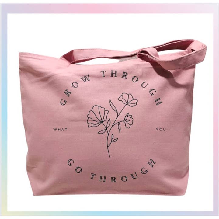 Grand cabas zippé en toile « Grow » pour la vente par The Intentional Shop