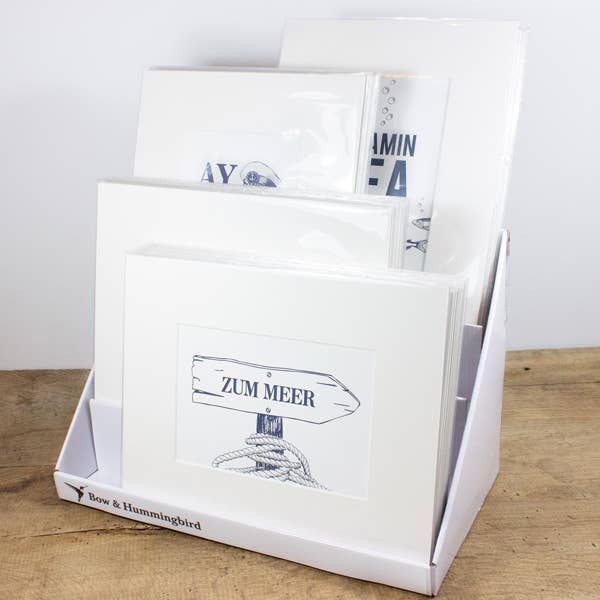 Bow & Hummingbird – wholesale Retailer display – Paper & novelty – Stand for pictures, postcards, etc.1