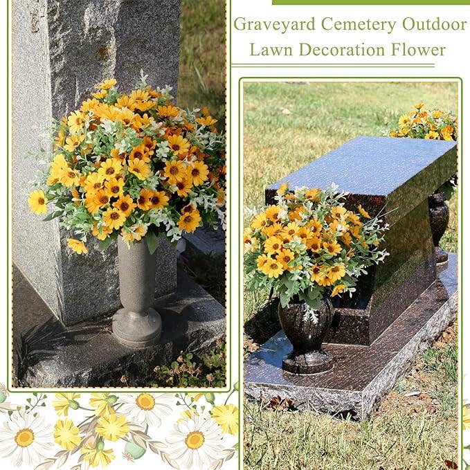 Crover - Wholesale Artificial Flowers - UV-Resistant Artificial Daisy Flower Bundle3