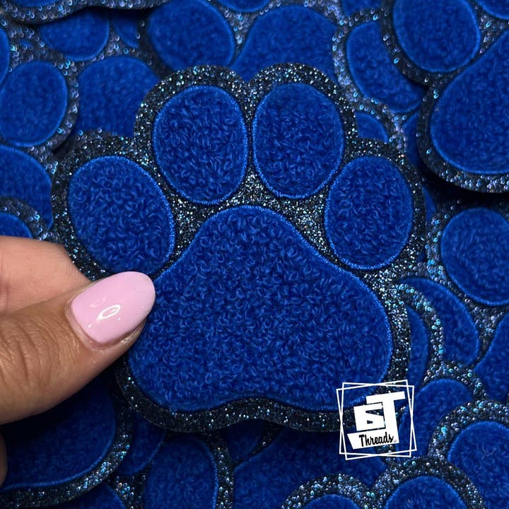 6j Threads LLC – Großhandel Aufnäher – Chenille Pfotenabdruck3