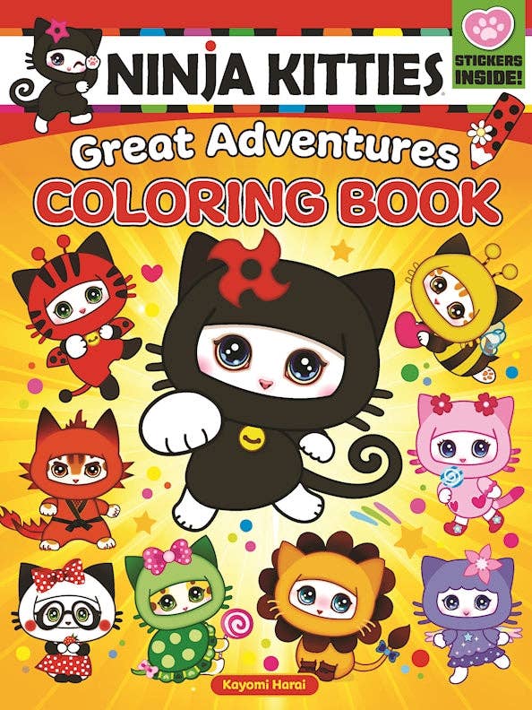 Ninja Kitties Great Adventures Coloring Book for wholesale by Fox Chapel Publishing