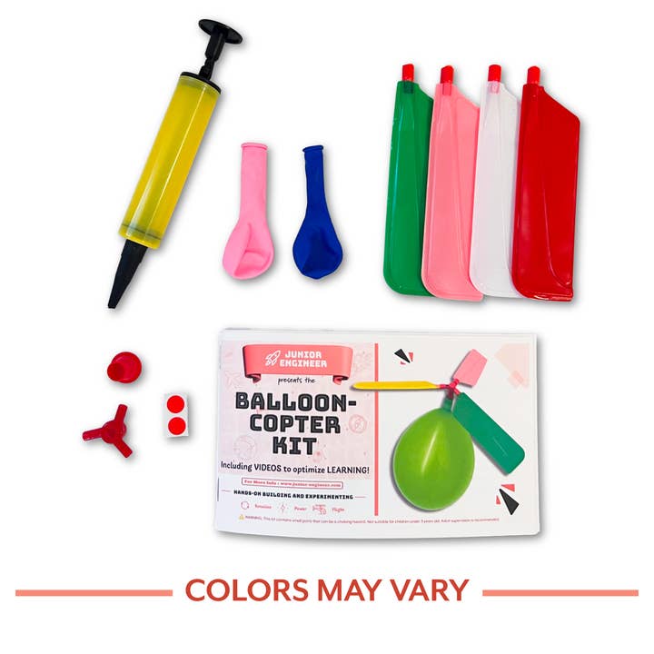 Junior Engineer - Wholesale Building Set - Kids - Balloon-Copter STEM Kit - Build a Mini Helicopter that Flies3