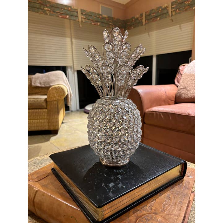 Modern Day Accents - Wholesale Decorative tabletop object - Pina Cristal Silver Pineapple5
