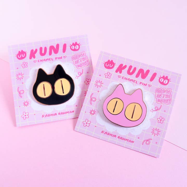 Kuni Enamel Pin for wholesale by Radhia Rahman