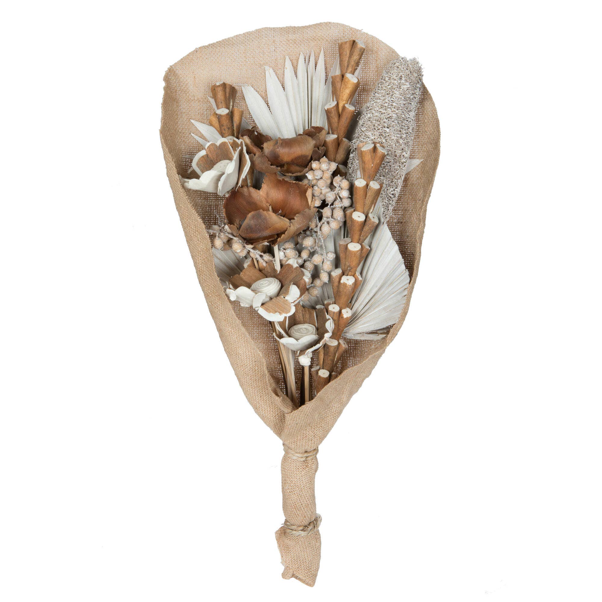 Vickerman 19" White Wash Palm Assorted Bouquet for wholesale on Faire0