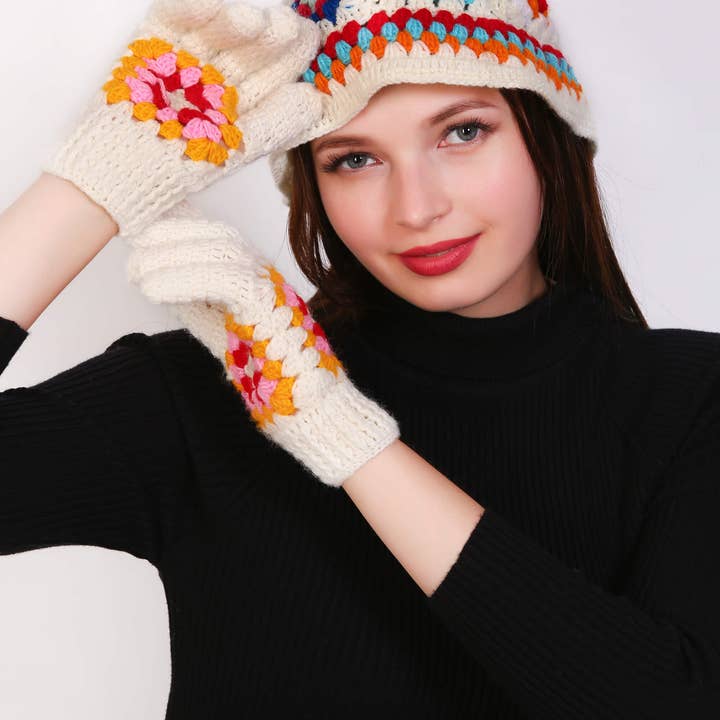 Classic Granny Cap with Gloves for wholesale by Miniapparels