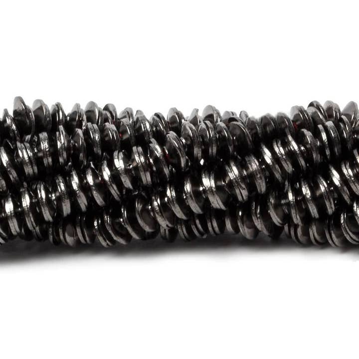 Bouchon à perles en cuivre plaqué or noir de 4 mm, 8 pouces, 228 pièces pour la vente par The Bead Traders