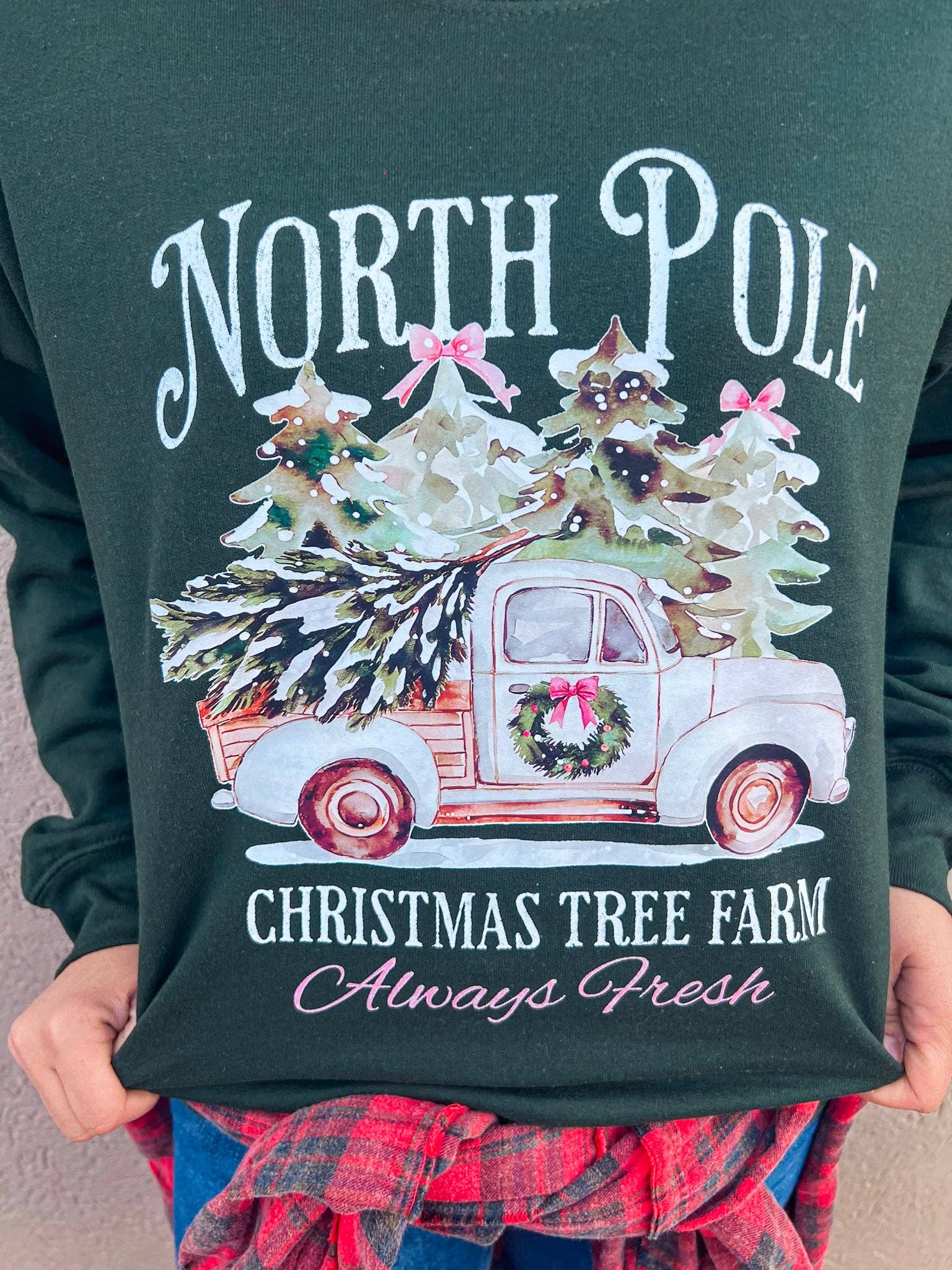 Southern Babe Wholesale - Wholesale Sweatshirt - Women's - NORTH POLE TREE FARM SWEATSHIRT (ASH)2
