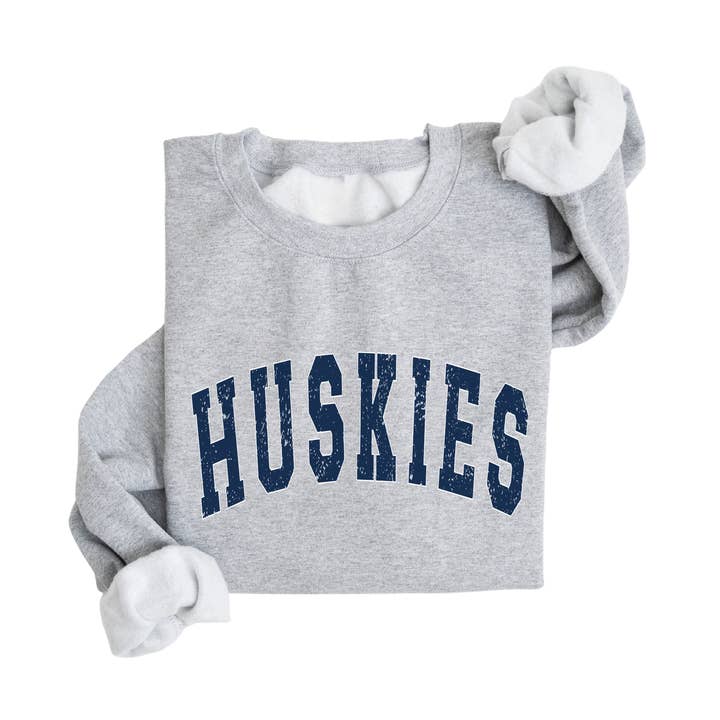 Fan Gear Central - Wholesale Graphic Sweatshirt - Unisex - Huskies Sweatshirt – Gray Unisex Graphic Crewneck 0