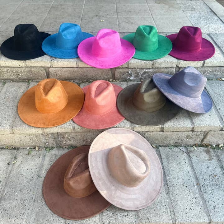 Bella Betty - Wholesale Fedora - Women's - Best seller Fashion Classic Wide Brim suede Hat New Color (Copy)