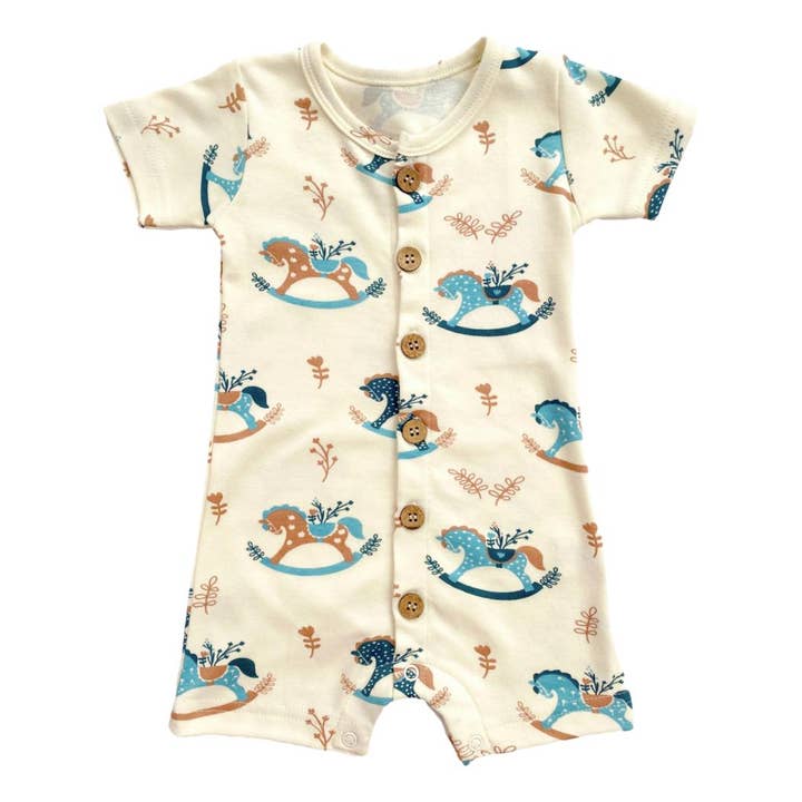 Kortärmad tröja i ekologisk bomull - Rocking Horse för wholesale av Cat & Dogma