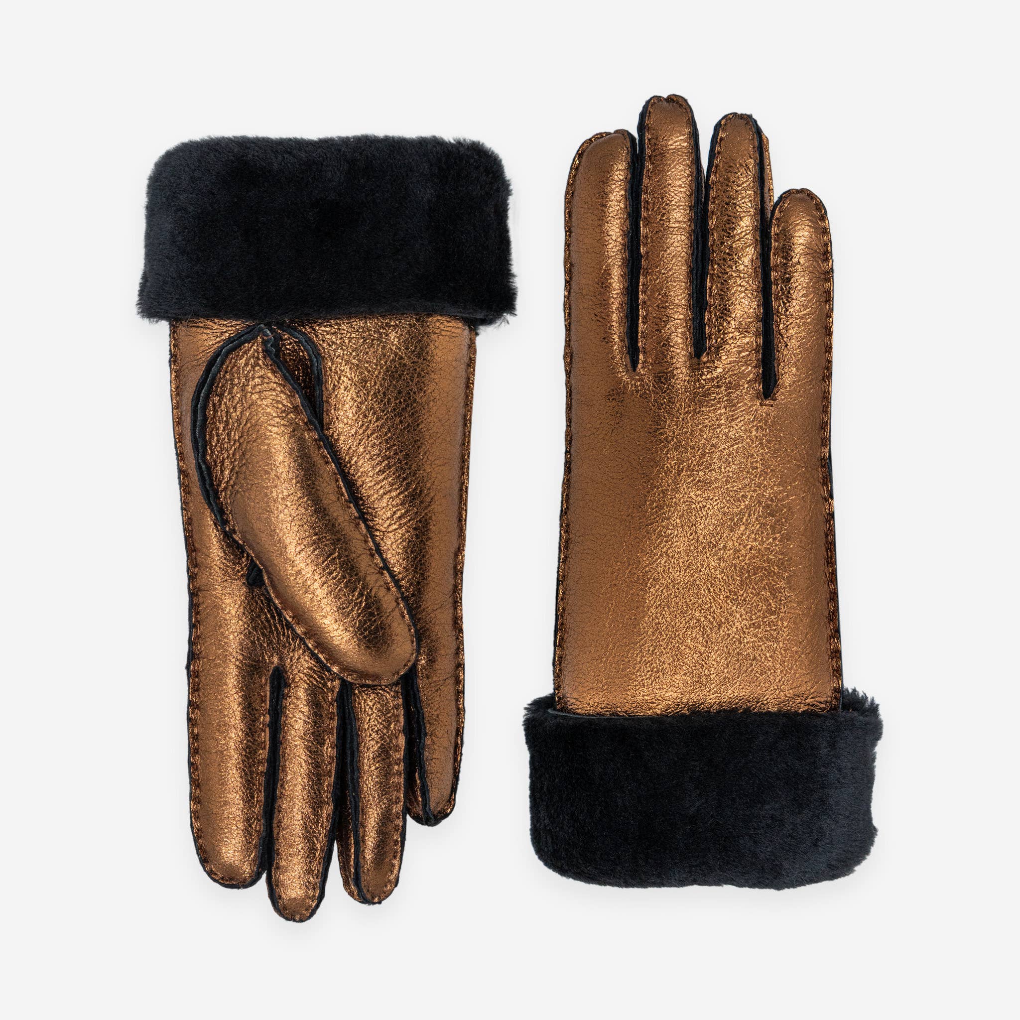Glove Story - Vendita all'ingrosso Guanti - Donna - Guanti da donna in pelle di montone 100% con fodera in shearling - 21429SH10