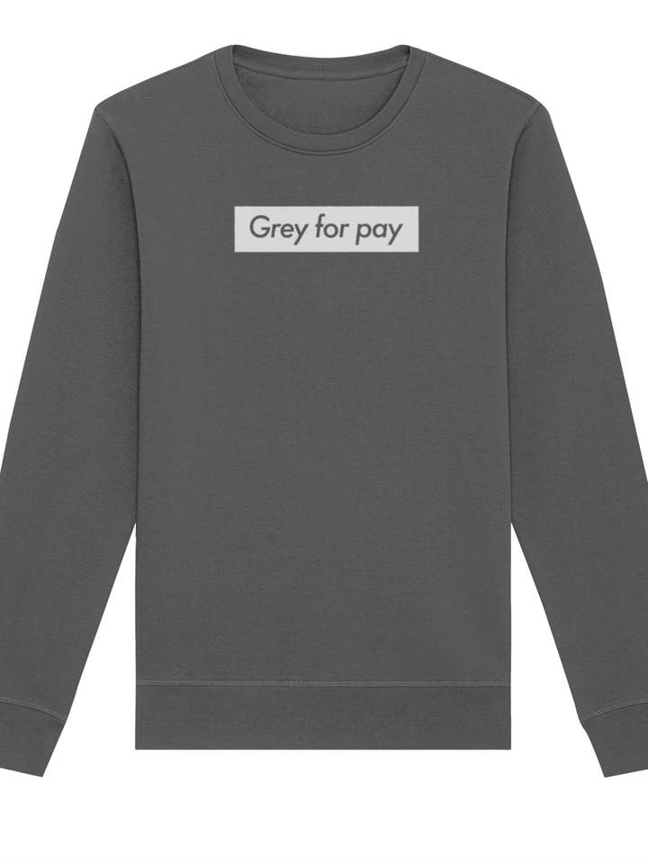 Felpa organica grigia for pay per la vendita all'ingrosso da parte di Unapologaytic