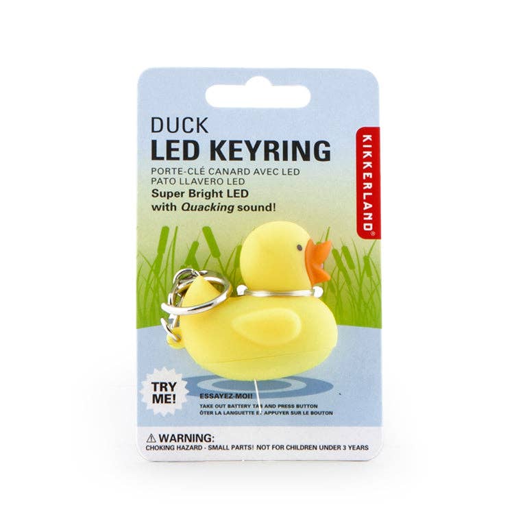 Kikkerland Design Inc - Wholesale Keychain - Unisex - Duck Led Keychain Carded/CDU0